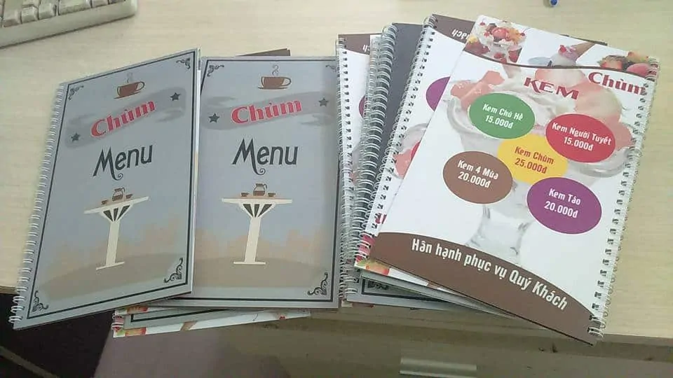 menu nhựa