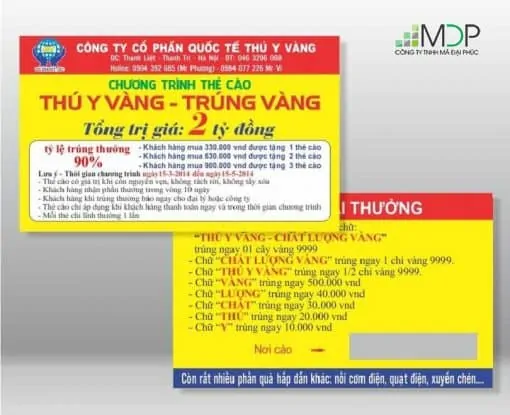 Hãy tìm đến in lấy ngay khi bạn đang cần gấp thẻ cào trong thời gian ngắn