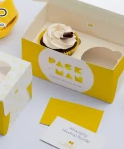 In vỏ hộp bóng kính được sử dụng nhiều đối với những sản phẩm bánh cupcake. Với chất lượng giấy vỏ hộp đảm bảo yêu cầu và chất lượng