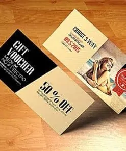 Kích thước in voucher cần chuẩn với file thiết kế và nhu cầu sử dụng.