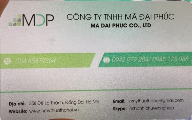 Mã Đại Phúc cung cấp dịch vụ in ấn trên tất cả các quận tại Hà Nội