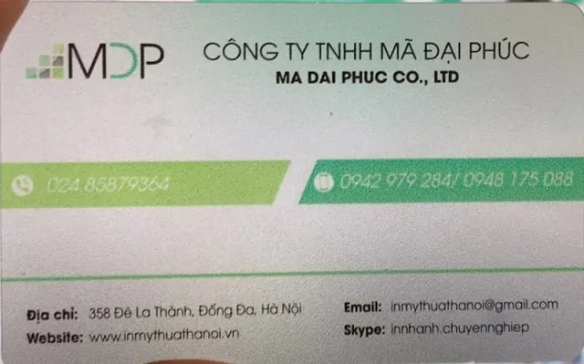 Mã Đại Phúc cung cấp dịch vụ in ấn trên tất cả các quận tại Hà Nội