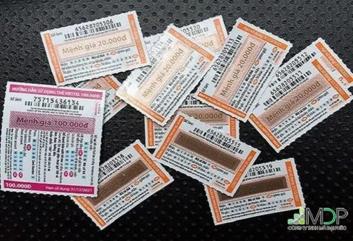 Mỗi chiếc thẻ cào có kích thước khác nhau sẽ có giá thành khác nhau