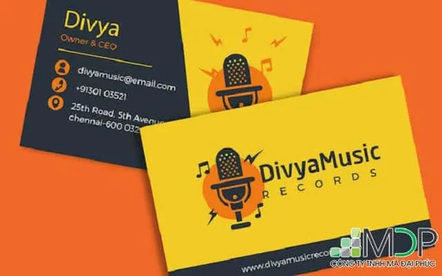 Một chiếc name card với màu sắc bắt mắt, hài hòa sẽ gây ấn tượng mạnh với khách hàng
