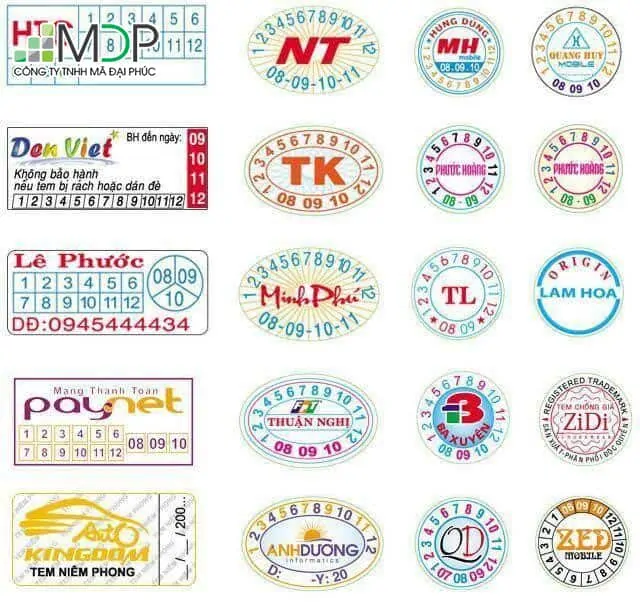 Nên chú ý thêm logo và tên thương hiệu khi thiết kế tem