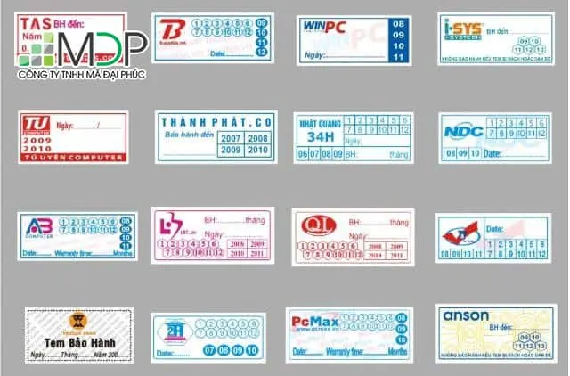 Nhiều người chọn đặt in tem bảo hành chữ nhật vì độ phổ biến của nó.