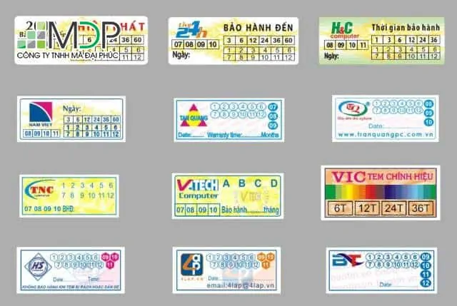 Nội dung trên tem bảo hành phải rõ ràng
