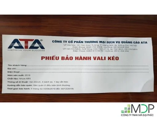 Phiếu bảo hành truyền thống là một trong các loại phiếu bảo hành trên thị trường.