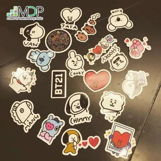 Sticker cần đảm bảo độ sáng bóng, mịn và đẹp
