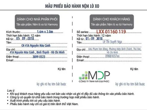 Vai trò thứ ba, phiếu bảo hành tạo ra một quá trình sử dụng sản phẩm hiệu quả